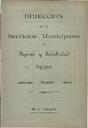 [Ejemplar] Dirección de los Servicios Municipales de Higiene y Salubridad (Cartagena). 10/1907.