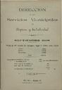 [Ejemplar] Dirección de los Servicios Municipales de Higiene y Salubridad (Cartagena). 9/1908.