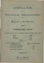[Issue] Dirección de los Servicios Municipales de Higiene y Salubridad (Cartagena). 2/1909.