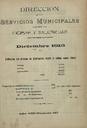[Issue] Dirección de los Servicios Municipales de Higiene y Salubridad (Cartagena). 12/1912.