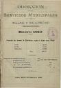 [Ejemplar] Dirección de los Servicios Municipales de Higiene y Salubridad (Cartagena). 1/1913.