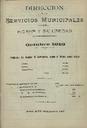 [Ejemplar] Dirección de los Servicios Municipales de Higiene y Salubridad (Cartagena). 10/1913.