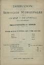 [Issue] Dirección de los Servicios Municipales de Higiene y Salubridad (Cartagena). 11/1913.