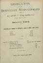 [Issue] Dirección de los Servicios Municipales de Higiene y Salubridad (Cartagena). 1/1914.