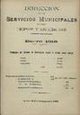 [Issue] Dirección de los Servicios Municipales de Higiene y Salubridad (Cartagena). 1/1915.
