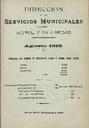 [Issue] Dirección de los Servicios Municipales de Higiene y Salubridad (Cartagena). 8/1915.