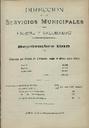 [Issue] Dirección de los Servicios Municipales de Higiene y Salubridad (Cartagena). 9/1915.