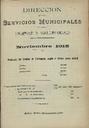 [Issue] Dirección de los Servicios Municipales de Higiene y Salubridad (Cartagena). 11/1915.
