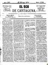 [Ejemplar] Eco de Cartagena, El (Cartagena). 27/2/1874.