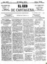 [Ejemplar] Eco de Cartagena, El (Cartagena). 27/3/1874.