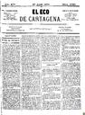 [Ejemplar] Eco de Cartagena, El (Cartagena). 27/4/1874.
