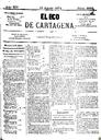 [Ejemplar] Eco de Cartagena, El (Cartagena). 12/8/1874.