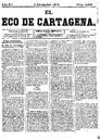 [Ejemplar] Eco de Cartagena, El (Cartagena). 3/12/1875.