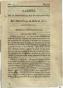 [Ejemplar] Gazeta de la Provincia de Guadalaxara (Guadalajara). 31/7/1811.