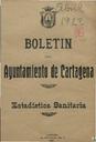 [Ejemplar] Estadística Sanitaria (Cartagena). 4/1922.