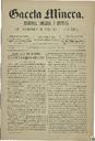 [Issue] Gaceta Minera (Cartagena). 1/2/1883.