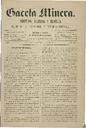 [Ejemplar] Gaceta Minera (Cartagena). 20/4/1883.