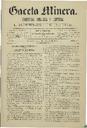 [Issue] Gaceta Minera (Cartagena). 1/7/1883.