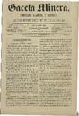 [Issue] Gaceta Minera (Cartagena). 1/9/1883.