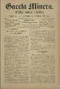 [Issue] Gaceta Minera (Cartagena). 1/10/1883.