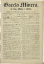 [Issue] Gaceta Minera (Cartagena). 1/12/1883.