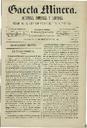 [Issue] Gaceta Minera (Cartagena). 10/12/1883.