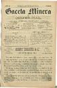 [Ejemplar] Gaceta Minera (Cartagena). 23/12/1884.