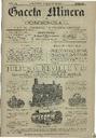 [Ejemplar] Gaceta Minera (Cartagena). 19/5/1885.