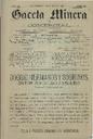 [Ejemplar] Gaceta Minera (Cartagena). 4/8/1885.