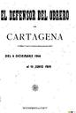 [Ejemplar] Defensor del Obrero, El (Cartagena). 8/12/1908.