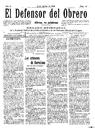[Ejemplar] Defensor del Obrero, El (Cartagena). 15/8/1909.