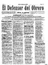 [Issue] Defensor del Obrero, El (Cartagena). 15/10/1909.