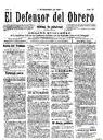 [Ejemplar] Defensor del Obrero, El (Cartagena). 1/11/1909.