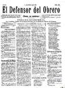 [Issue] Defensor del Obrero, El (Cartagena). 1/2/1910.