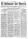[Issue] Defensor del Obrero, El (Cartagena). 1/6/1910.