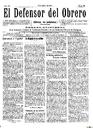 [Ejemplar] Defensor del Obrero, El (Cartagena). 15/7/1910.
