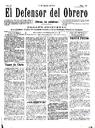 [Issue] Defensor del Obrero, El (Cartagena). 1/8/1910.