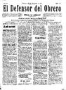 [Issue] Defensor del Obrero, El (Cartagena). 15/11/1910.