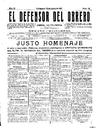 [Ejemplar] Defensor del Obrero, El (Cartagena). 15/6/1911.
