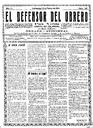 [Ejemplar] Defensor del Obrero, El (Cartagena). 15/3/1914.