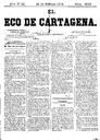 [Ejemplar] Eco de Cartagena, El (Cartagena). 18/2/1878.