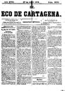 [Ejemplar] Eco de Cartagena, El (Cartagena). 27/4/1878.