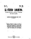 [Ejemplar] Ateneo Lorquino, El (Lorca). 23/3/1875.