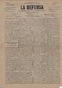 [Ejemplar] Defensa, La. La defensa de los intereses y derechos en general (Lorca). 28/10/1888.