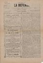[Ejemplar] Defensa, La. La defensa de los intereses y derechos en general (Lorca). 3/1/1889.