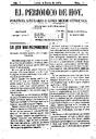 [Ejemplar] Periódico de hoy, El (Lorca). 8/1/1874, n.º 1.