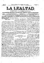 [Ejemplar] Lealtad, La. 23/11/1884, n.º 6.
