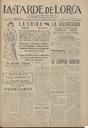 [Ejemplar] Tarde de Lorca, La (Lorca). 10/4/1924.
