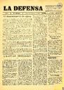 [Ejemplar] Defensa, La. Semanario católico (Yecla). 6/9/1930.