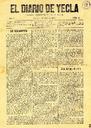 [Ejemplar] Diario de Yecla, El (Yecla). 14/7/1898.